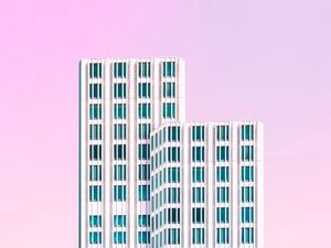 Preview wallpaper skyscraper, building, facade, minimalism