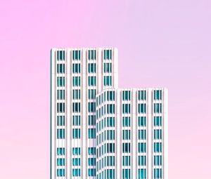 Preview wallpaper skyscraper, building, facade, minimalism