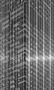 Preview wallpaper skyscraper, building, facade, architecture, glare, black and white