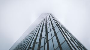 Preview wallpaper skyscraper, building, fog