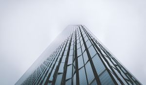 Preview wallpaper skyscraper, building, fog