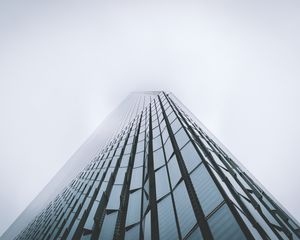 Preview wallpaper skyscraper, building, fog