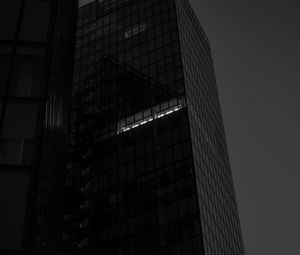 Preview wallpaper skyscraper, building, light, windows, black