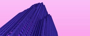 Preview wallpaper skyscraper, building, minimalism, architecture, purple