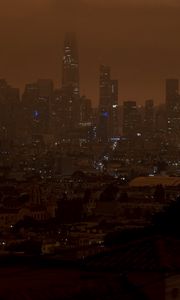Preview wallpaper skyscraper, buildings, architecture, night, lights