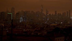 Preview wallpaper skyscraper, buildings, architecture, night, lights