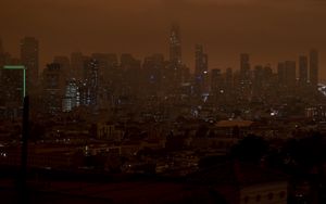 Preview wallpaper skyscraper, buildings, architecture, night, lights