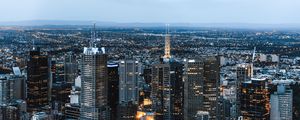 Preview wallpaper skyscraper, buildings, architecture, city, lights