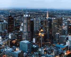 Preview wallpaper skyscraper, buildings, architecture, city, lights