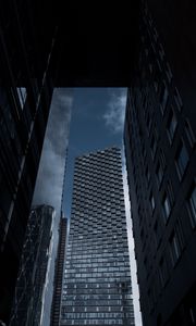 Preview wallpaper skyscraper, buildings, architecture, bottom view