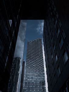 Preview wallpaper skyscraper, buildings, architecture, bottom view