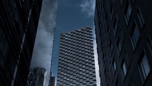 Preview wallpaper skyscraper, buildings, architecture, bottom view