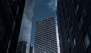 Preview wallpaper skyscraper, buildings, architecture, bottom view