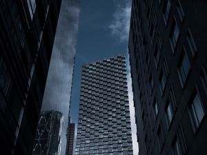 Preview wallpaper skyscraper, buildings, architecture, bottom view