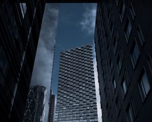 Preview wallpaper skyscraper, buildings, architecture, bottom view