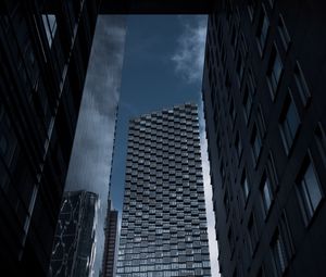 Preview wallpaper skyscraper, buildings, architecture, bottom view