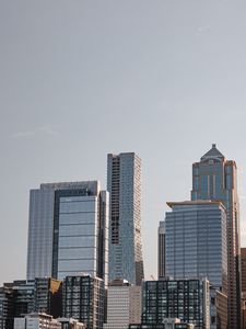 Preview wallpaper skyscraper, buildings, city, facade, sky