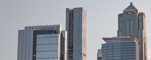 Preview wallpaper skyscraper, buildings, city, facade, sky