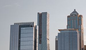Preview wallpaper skyscraper, buildings, city, facade, sky