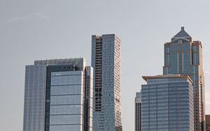 Preview wallpaper skyscraper, buildings, city, facade, sky