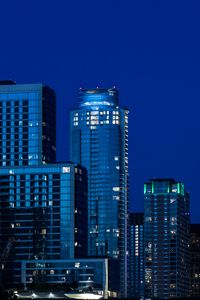 Preview wallpaper skyscraper, buildings, city, lights, architecture