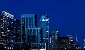 Preview wallpaper skyscraper, buildings, city, lights, architecture