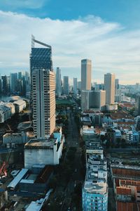 Preview wallpaper skyscraper, buildings, city, road, architecture
