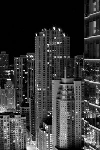 Preview wallpaper skyscraper, city, black white