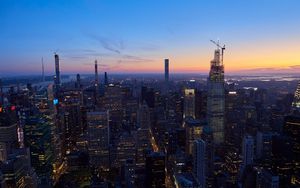 Preview wallpaper skyscraper, city, buildings, architecture, sunset