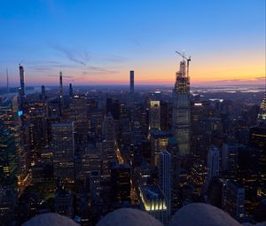 Preview wallpaper skyscraper, city, buildings, architecture, sunset