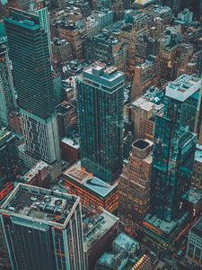 Preview wallpaper skyscraper, city, buildings, aerial view