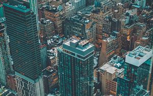 Preview wallpaper skyscraper, city, buildings, aerial view
