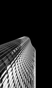 Preview wallpaper skyscraper, facade, bw, building, architecture, minimalism