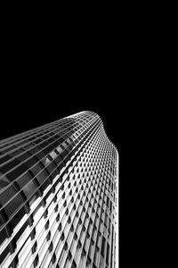 Preview wallpaper skyscraper, facade, bw, building, architecture, minimalism