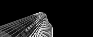 Preview wallpaper skyscraper, facade, bw, building, architecture, minimalism