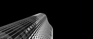 Preview wallpaper skyscraper, facade, bw, building, architecture, minimalism