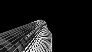 Preview wallpaper skyscraper, facade, bw, building, architecture, minimalism