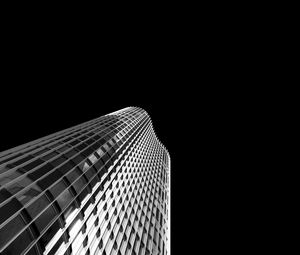 Preview wallpaper skyscraper, facade, bw, building, architecture, minimalism