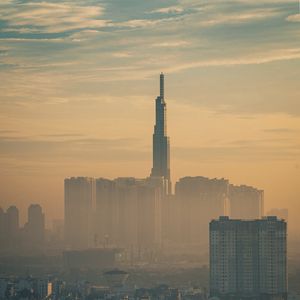 Preview wallpaper skyscraper, tower, buildings, city, urbanization