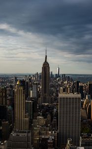 Preview wallpaper skyscrapers, aerial view, architecture, buildings, manhattan, new york, usa