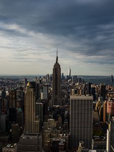 Preview wallpaper skyscrapers, aerial view, architecture, buildings, manhattan, new york, usa