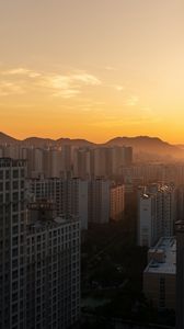 Preview wallpaper skyscrapers, architecture, buildings, city, sunset