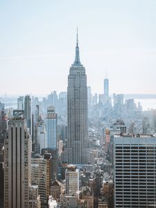 Preview wallpaper skyscrapers, buildings, aerial view, city, metropolis, cityscape