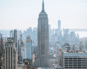 Preview wallpaper skyscrapers, buildings, aerial view, city, metropolis, cityscape