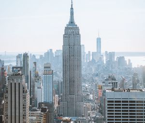 Preview wallpaper skyscrapers, buildings, aerial view, city, metropolis, cityscape