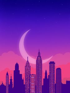 Preview wallpaper skyscrapers, buildings, architecture, city, art