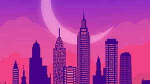 Preview wallpaper skyscrapers, buildings, architecture, city, art