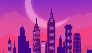 Preview wallpaper skyscrapers, buildings, architecture, city, art