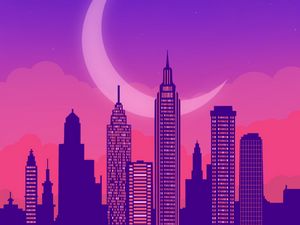 Preview wallpaper skyscrapers, buildings, architecture, city, art