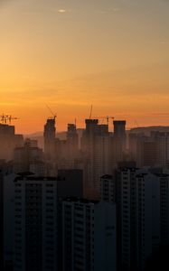 Preview wallpaper skyscrapers, buildings, architecture, sunset, sky